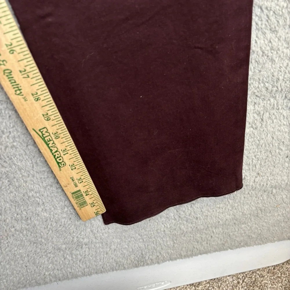 NEW J Hilburn Pants Mens 37x37 Burgundy Brushed‎ Twill 5 Pocket Unhemmed